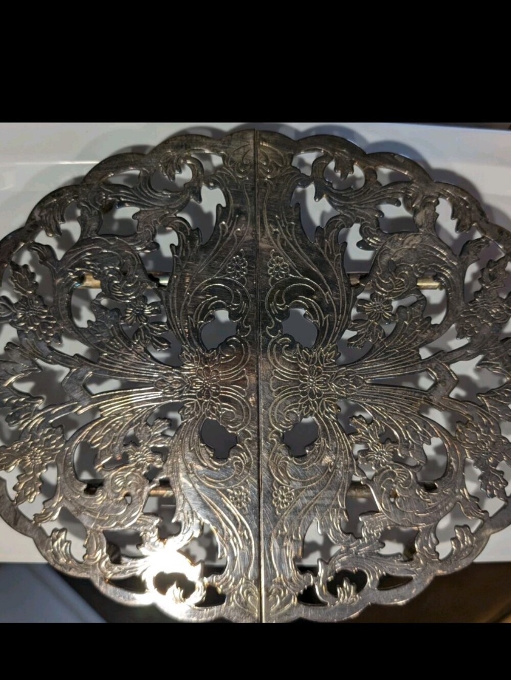 Vintage! LUNT Vintage Silversmiths Footed Trivet/Hot/Expandable. Victorian